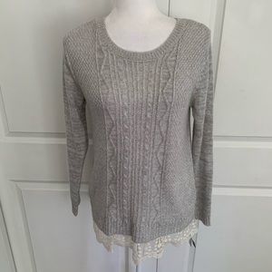 Adorable AB Studio Sweater with lace